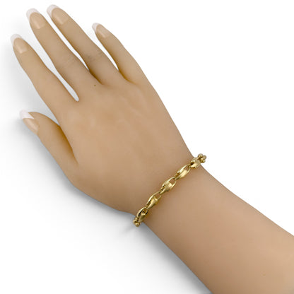 Marco Bicego Lucia Small Link Matte Brushed 18k Yellow Gold Bracelet 7.00"