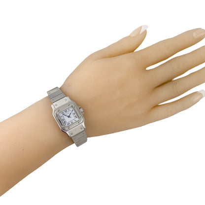 Cartier Santos de Cartier Small Stainless Steel 24mm Ladies Watch POUCH + PAPERS