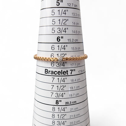 Fope Eka 18k Rose Gold Diamond Flex'it Stretch Bracelet 6.5" 0.19ctw ITALY