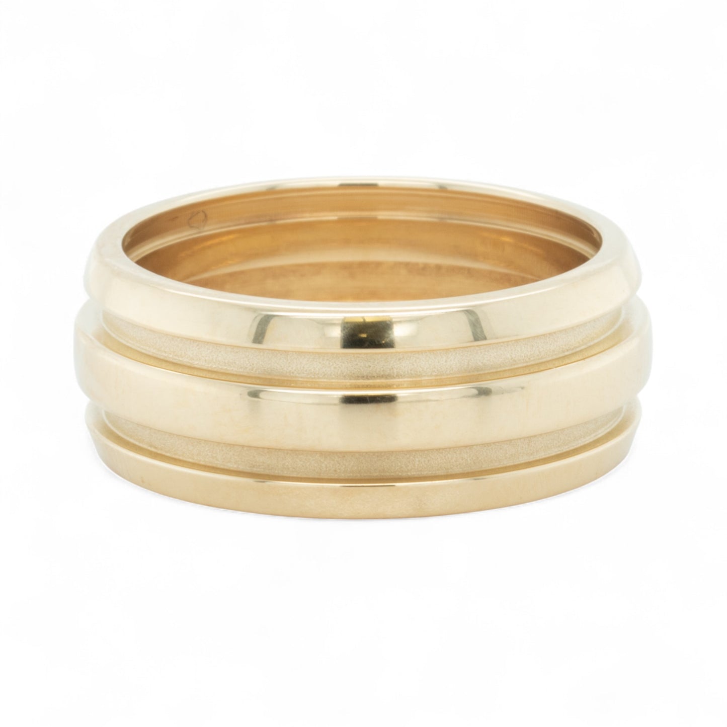 Tiffany & Co. Atlas Grooved Dome 18k Yellow Gold Wedding Band 1995 Ring Size 9.5