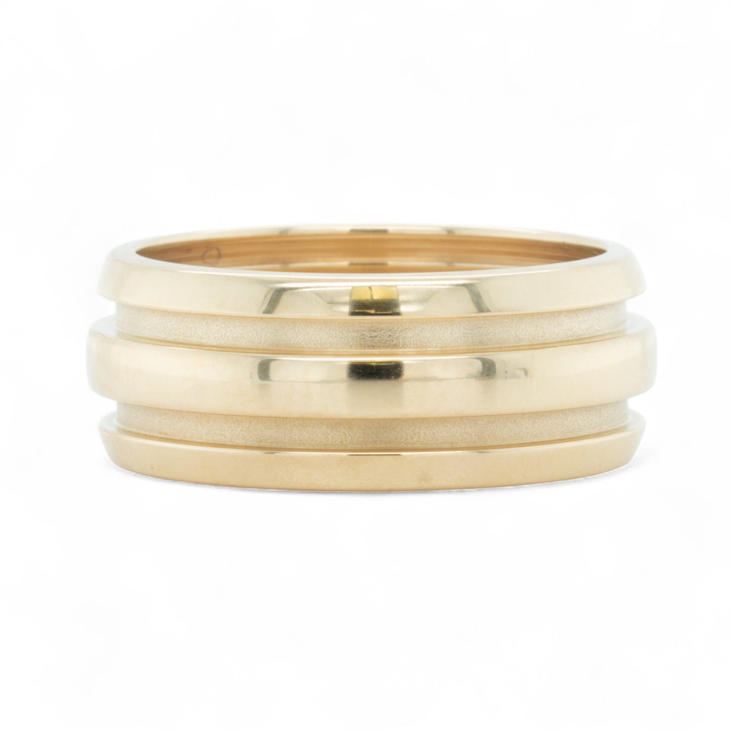 Tiffany & Co. Atlas Grooved Dome 18k Yellow Gold Wedding Band 1995 Ring Size 9.5