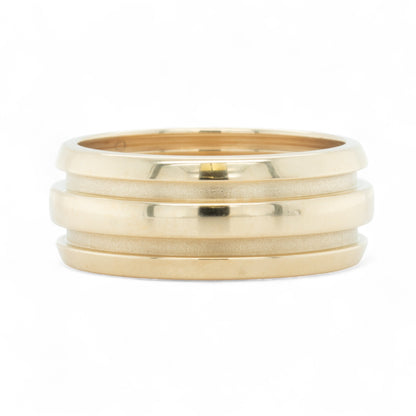 Tiffany & Co. Atlas Grooved Dome 18k Yellow Gold Wedding Band 1995 Ring Size 9.5