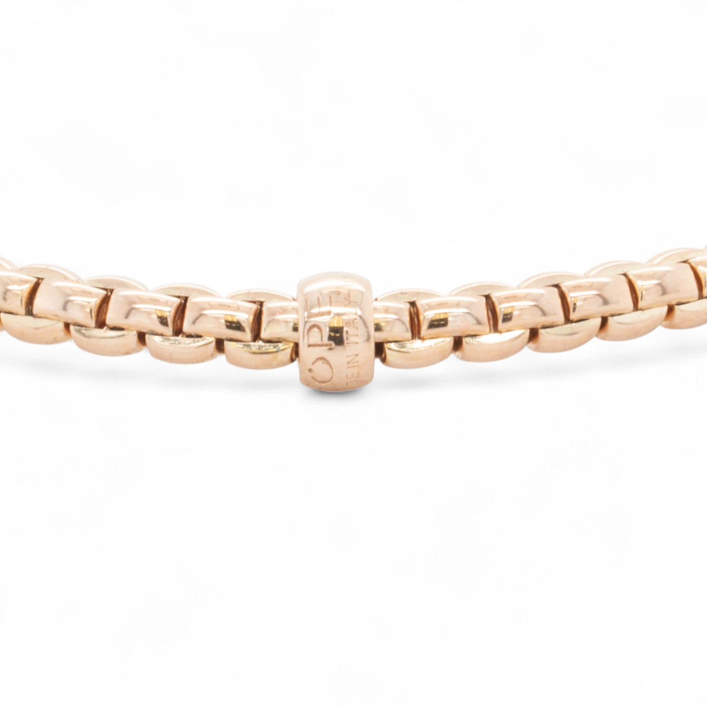 Fope Eka 18k Rose Gold Diamond Flex'it Stretch Bracelet 6.5" 0.19ctw ITALY