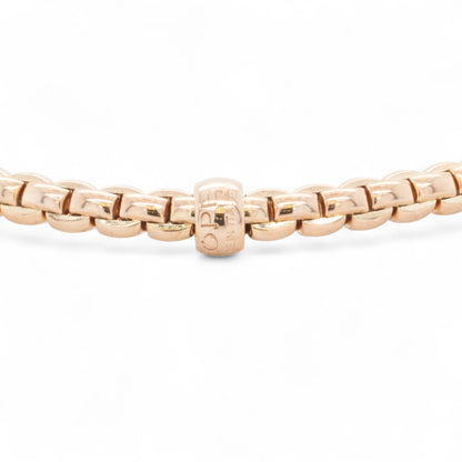 Fope Eka 18k Rose Gold Diamond Flex'it Stretch Bracelet 6.5" 0.19ctw ITALY