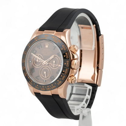 Rolex Daytona Cosmograph Chocolate Arabic 18k Rose Gold 116515 LN + EXTRA STRAP