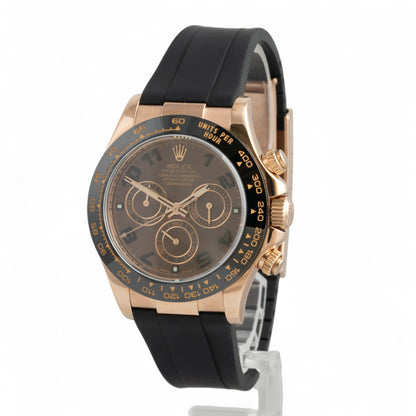 Rolex Daytona Cosmograph Chocolate Arabic 18k Rose Gold 116515 LN + EXTRA STRAP