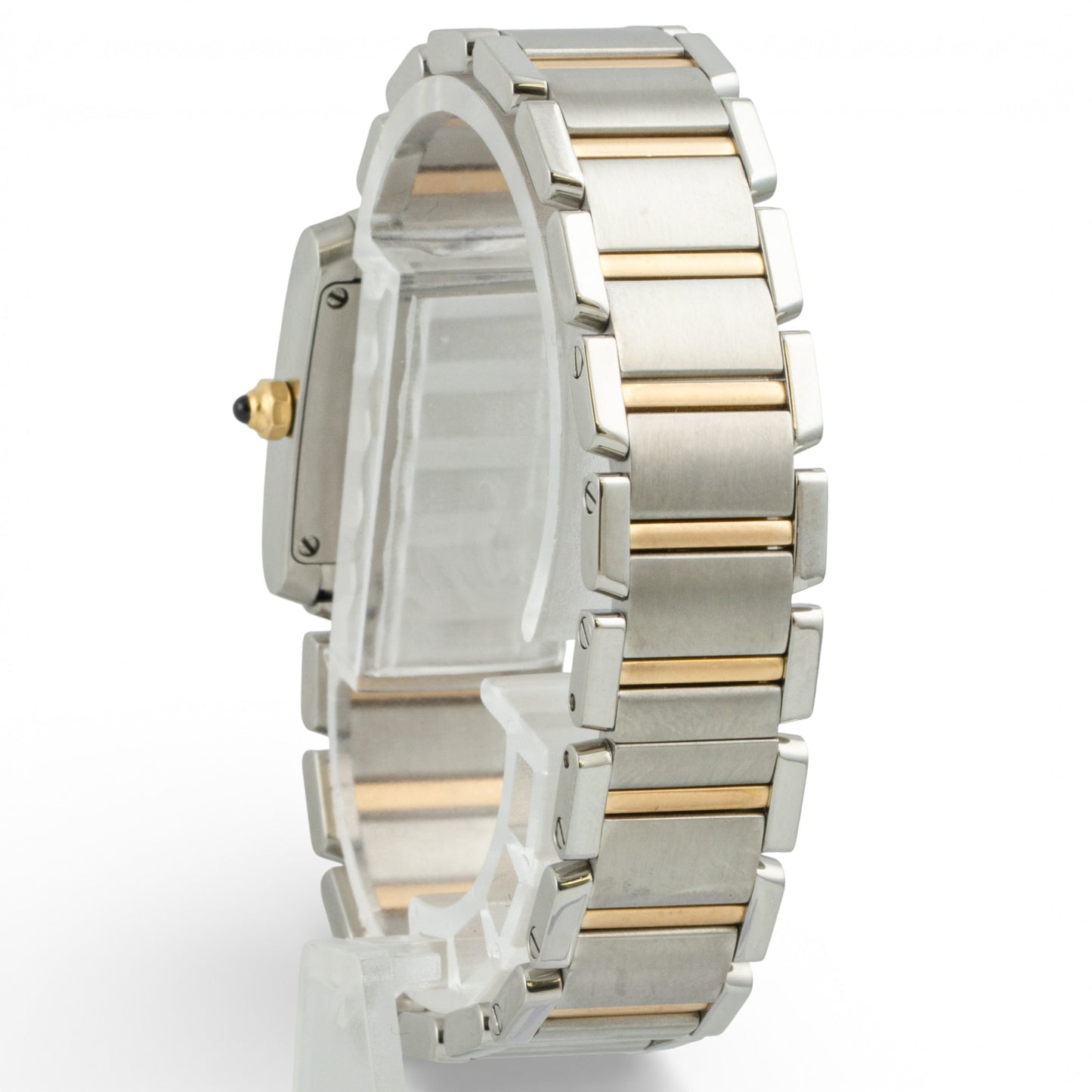 Cartier Tank Francaise 2384 18k Yellow Gold & Steel Ladies 20mm Quartz Watch