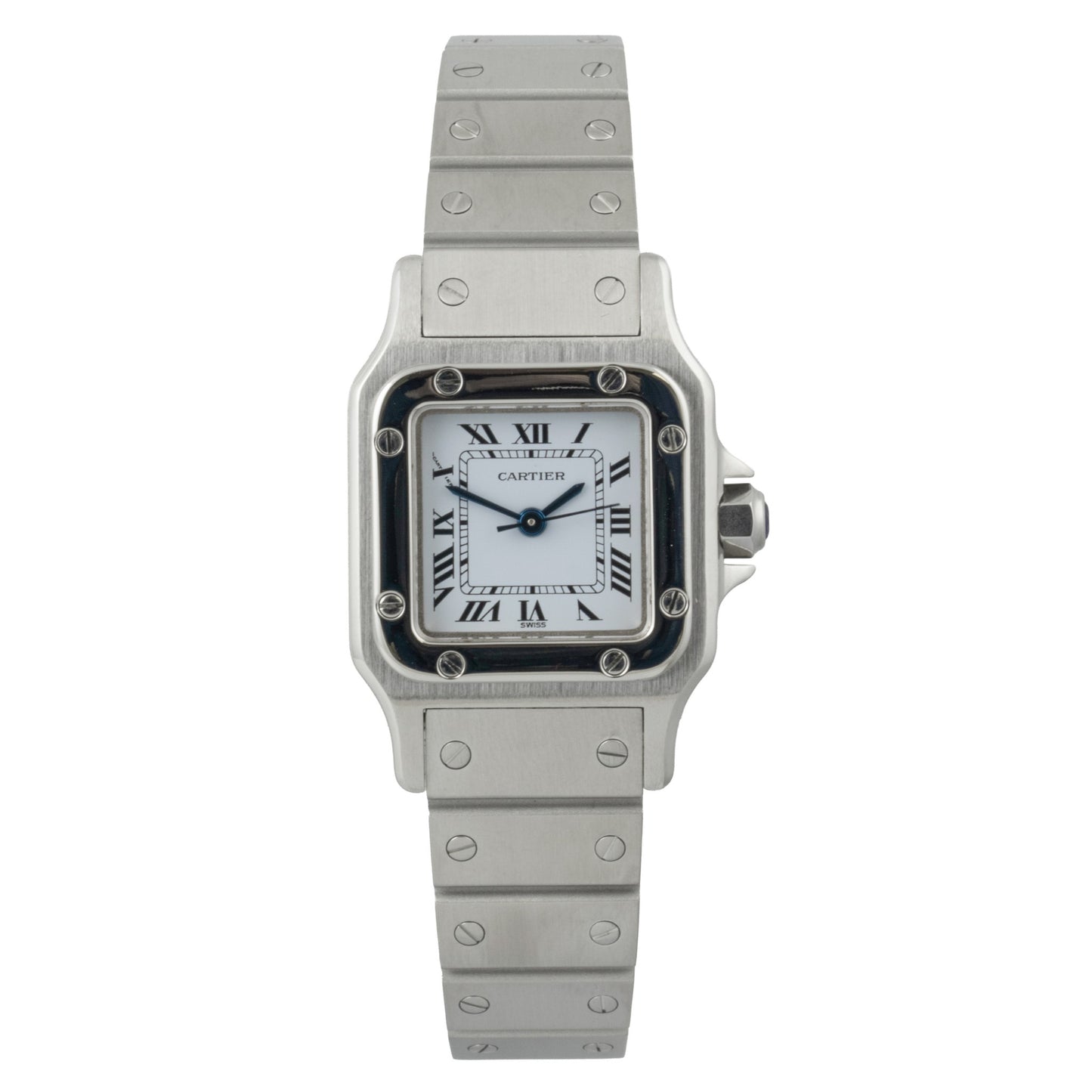 Cartier Santos de Cartier Small Stainless Steel 24mm Ladies Watch POUCH + PAPERS