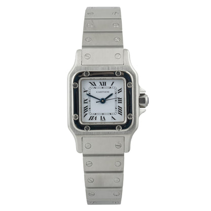 Cartier Santos de Cartier Small Stainless Steel 24mm Ladies Watch POUCH + PAPERS