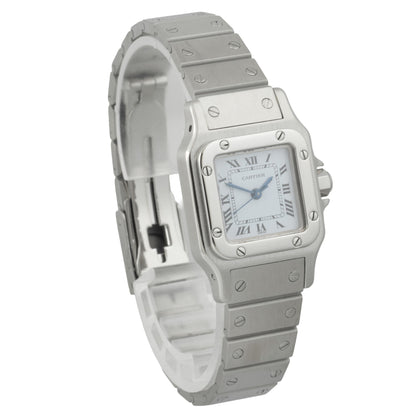 Cartier Santos de Cartier Small Stainless Steel 24mm Ladies Watch POUCH + PAPERS