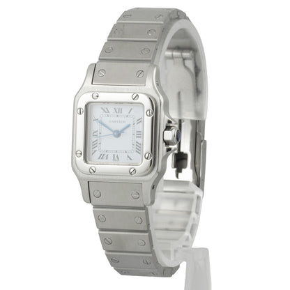 Cartier Santos de Cartier Small Stainless Steel 24mm Ladies Watch POUCH + PAPERS