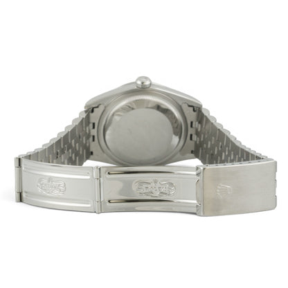 Rolex DateJust 16220 36mm Stainless Steel Silver Engine Turned 1999 BOX PAPERS