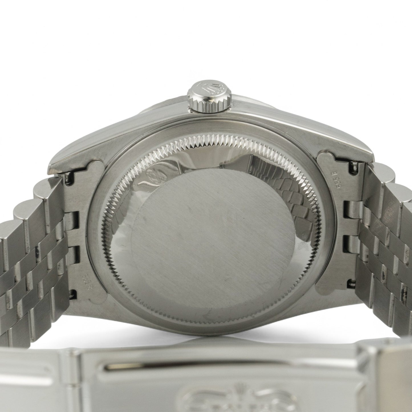Rolex DateJust 16220 36mm Stainless Steel Silver Engine Turned 1999 BOX PAPERS