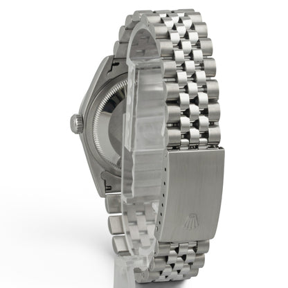 Rolex DateJust 16220 36mm Stainless Steel Silver Engine Turned 1999 BOX PAPERS
