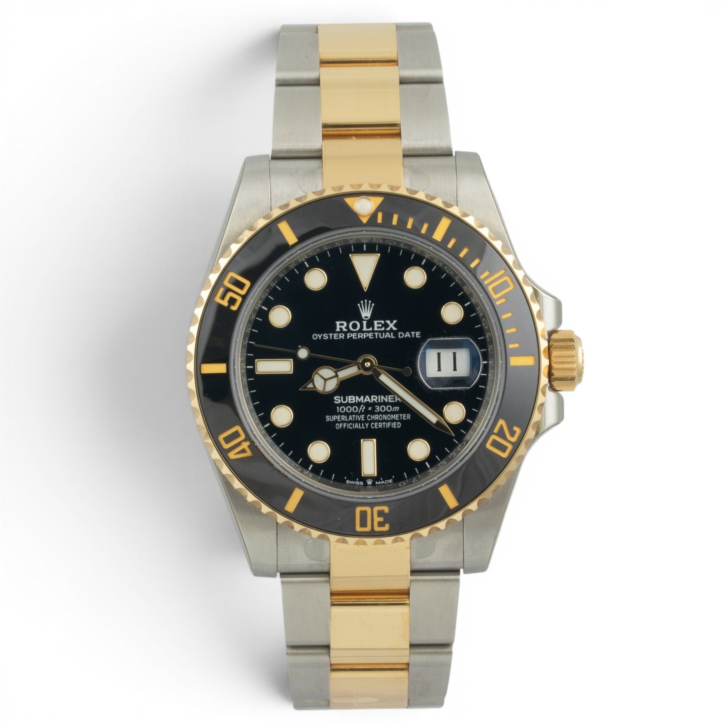 Rolex Submariner 18k Gold & Stainless Steel Black 41mm 126613 LN BOX + PAPERS