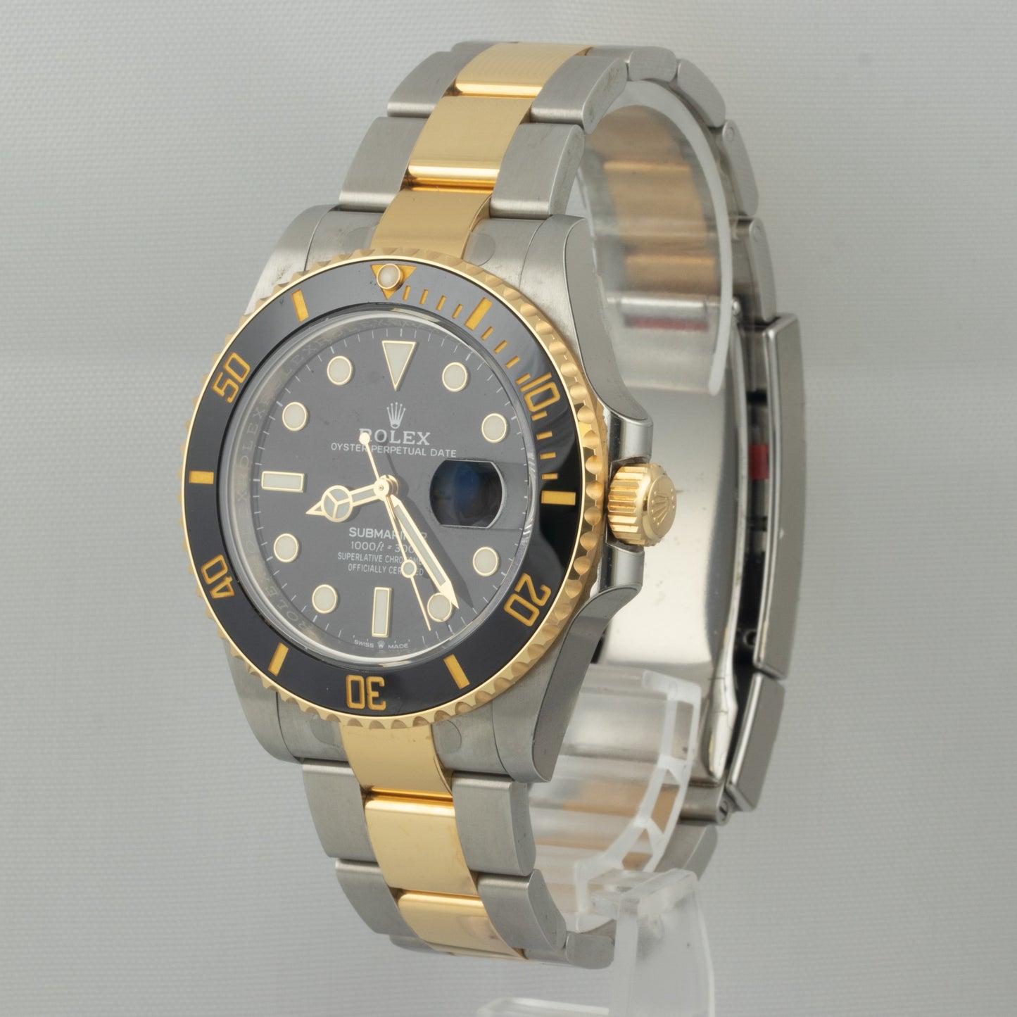 Rolex Submariner 18k Gold & Stainless Steel Black 41mm 126613 LN BOX + PAPERS