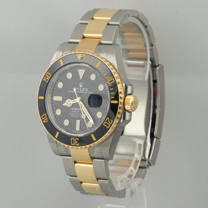 Rolex Submariner 18k Gold & Stainless Steel Black 41mm 126613 LN BOX + PAPERS