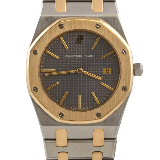 Audemars Piguet Royal Oak 18k & STEEL Grey Tapisserie Dial 33mm Quartz 56175SA