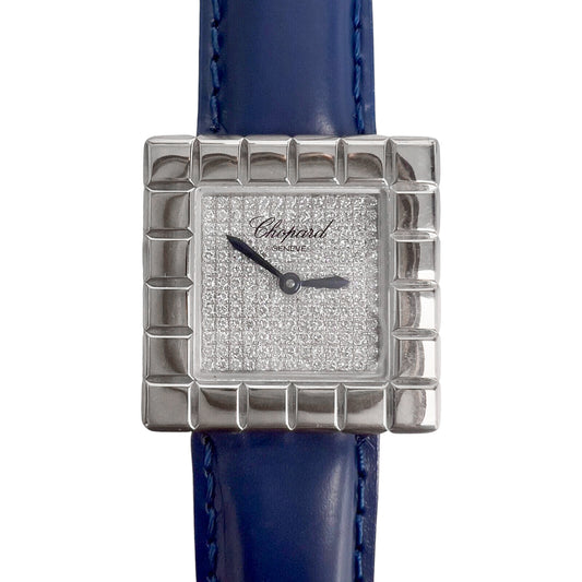 Ladies Chopard Ice Cube by De Grisogono 127407 60.6 Grams 18k White Gold Watch
