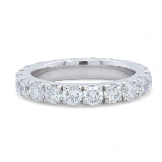 14k White Gold 20 Stone 2.31ctw Diamond Eternity Band G VS Ring Size 5