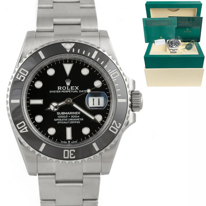 2024 Rolex Submariner Black Stainless Steel 41mm Watch 126610LN BOX + PAPERS