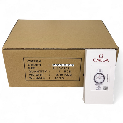 BRAND NEW Omega Speedmaster Moonwatch WHITE 42mm 310.30.42.50.04.001 COMPLETE