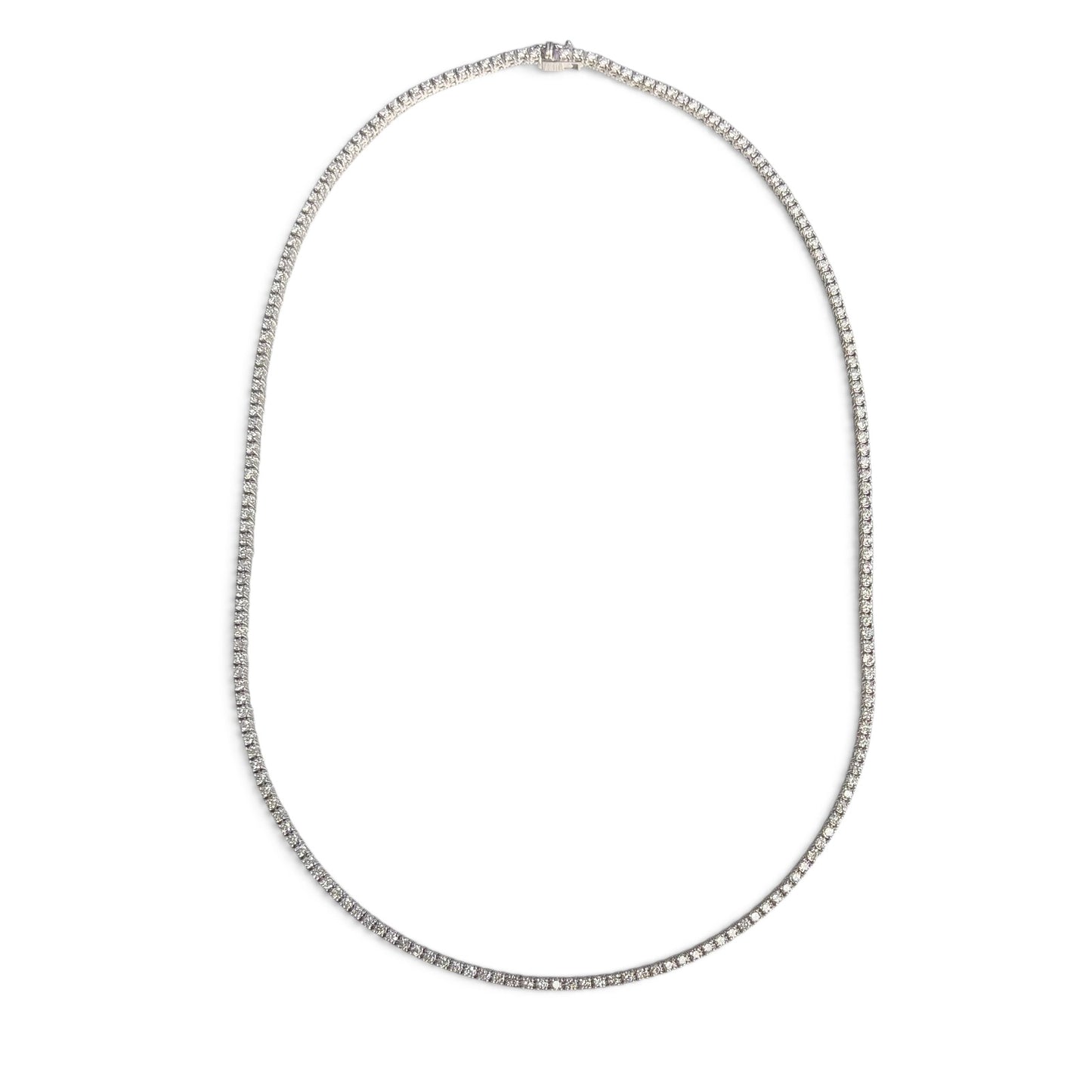 14k White Gold Diamond Tennis Necklace 5.10ctw G-H SI1-SI2 18"