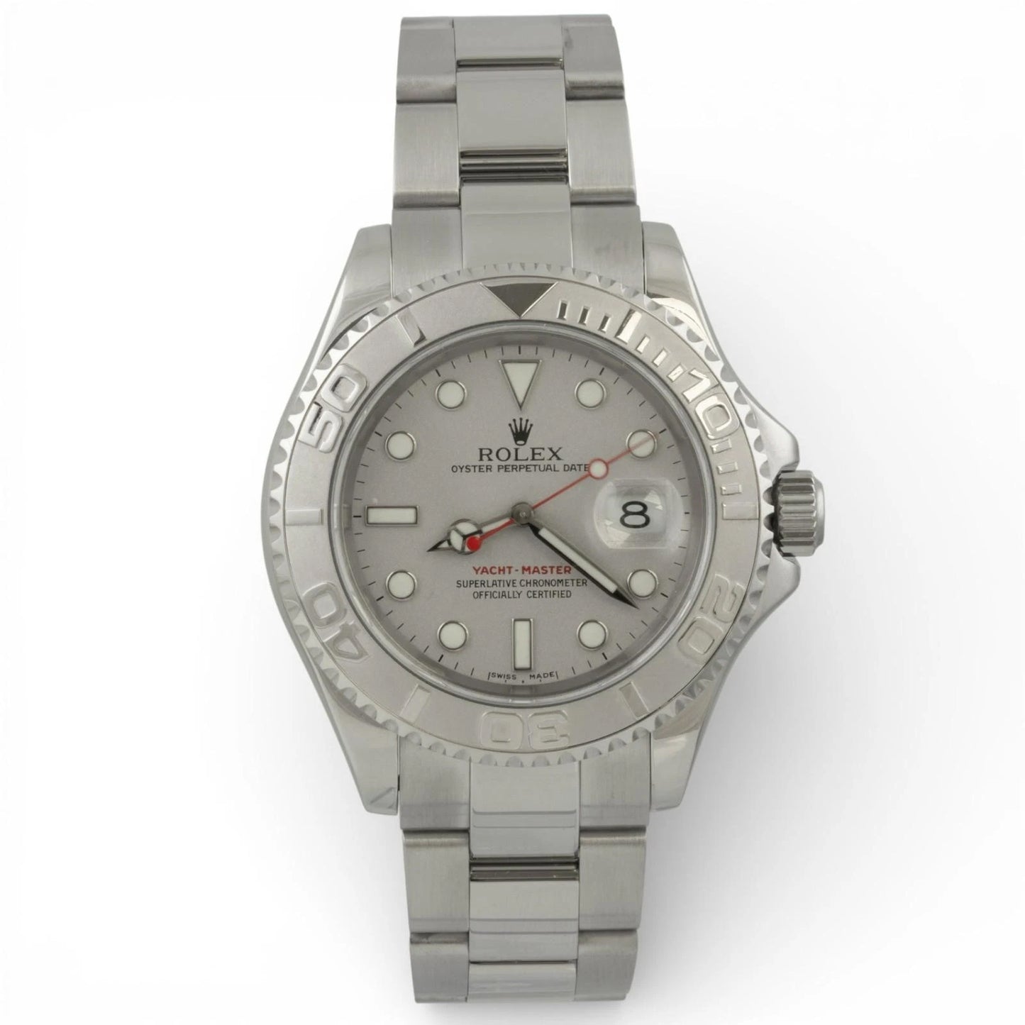 2001 Rolex Yacht-Master YM1 Platinum Stainless Steel 40mm 16622 BOX + PAPERS