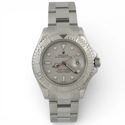 2001 Rolex Yacht-Master YM1 Platinum Stainless Steel 40mm 16622 BOX + PAPERS