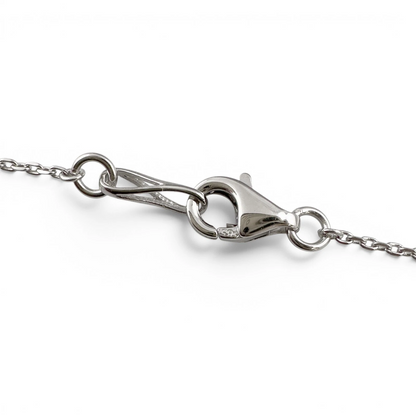 14k White Gold 10 Station Diamond by the Yard Necklace 1.48ctw G-H SI1 18" 3.9g