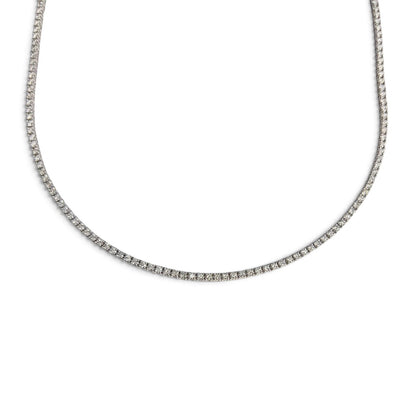 14k White Gold Diamond Tennis Necklace 5.10ctw G-H SI1-SI2 18"