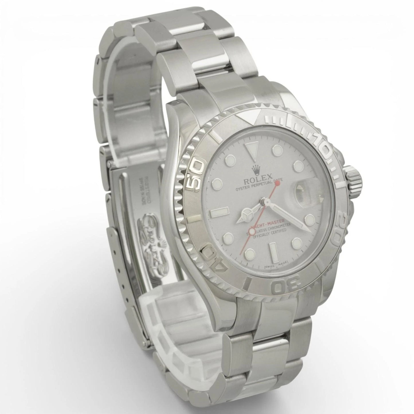 2001 Rolex Yacht-Master YM1 Platinum Stainless Steel 40mm 16622 BOX + PAPERS