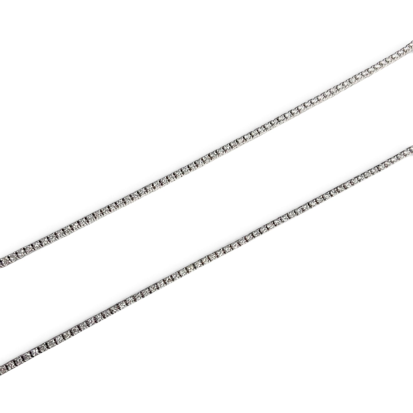 14k White Gold Diamond Tennis Necklace 5.10ctw G-H SI1-SI2 18"
