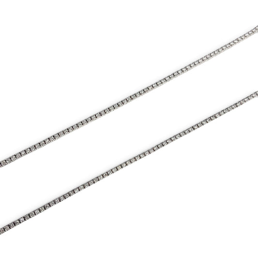 14k White Gold Diamond Tennis Necklace 5.10ctw G-H SI1-SI2 18"