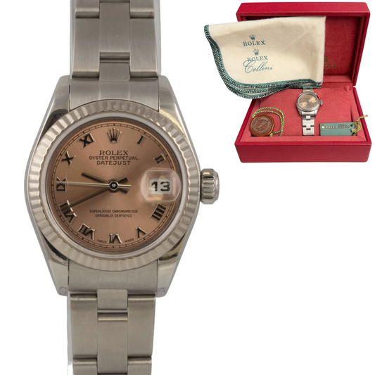 2002 Rolex Datejust 79174 18k Gold & Stainless Salmon Dial 26mm Ladies Watch