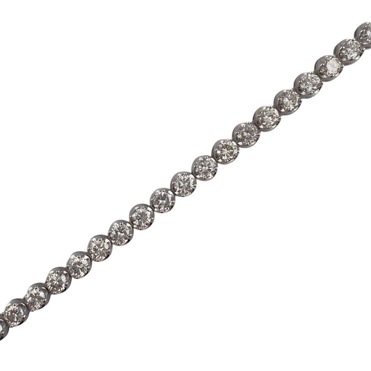 14k White Gold G VS2-SI1 Diamond 4-Prong Tennis Bracelet 7.79ctw 7"