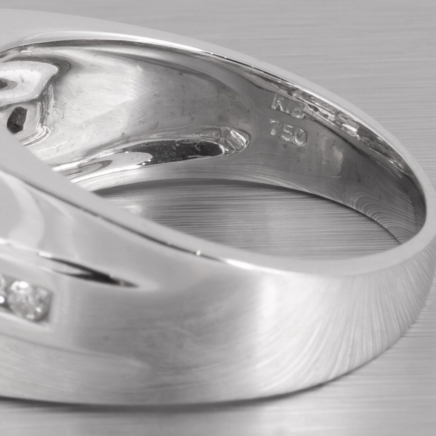 18k White Gold Four Stone Princess Cut Diamond Ring w/ accents 0.82ctw size 9.25