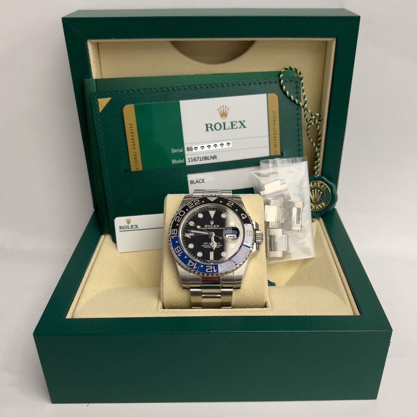 2018 Rolex GMT Master II 116710 BLNR Steel Ceramic Batman Blue 40mm Watch