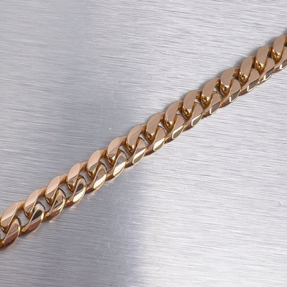 18k Rose Gold Cuban Link 6.50mm Hidden Box Clasp Bracelet 7.25" 28g