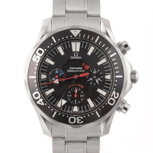 Omega Seamaster Racing America’s Cup 44mm Steel Black Dial Mens Watch 2569.52.00