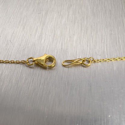 14k Yellow Gold 10 Station Diamonds by the Yard Necklace 0.75ctw 16" 2.8g