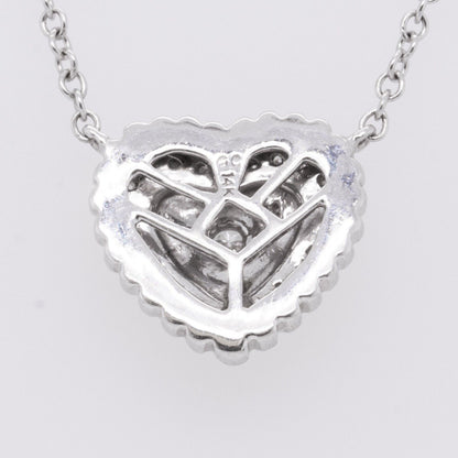 14k White Gold Diamond Heart Pendant Necklace 0.30ctw G VS2 5.7 grams 17"