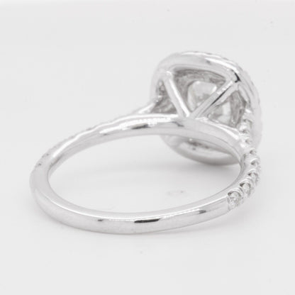 18k White Gold Cushion Cut GIA Diamond Engagement Ring 1.29ctw G-H VS1-VS2 sz 6