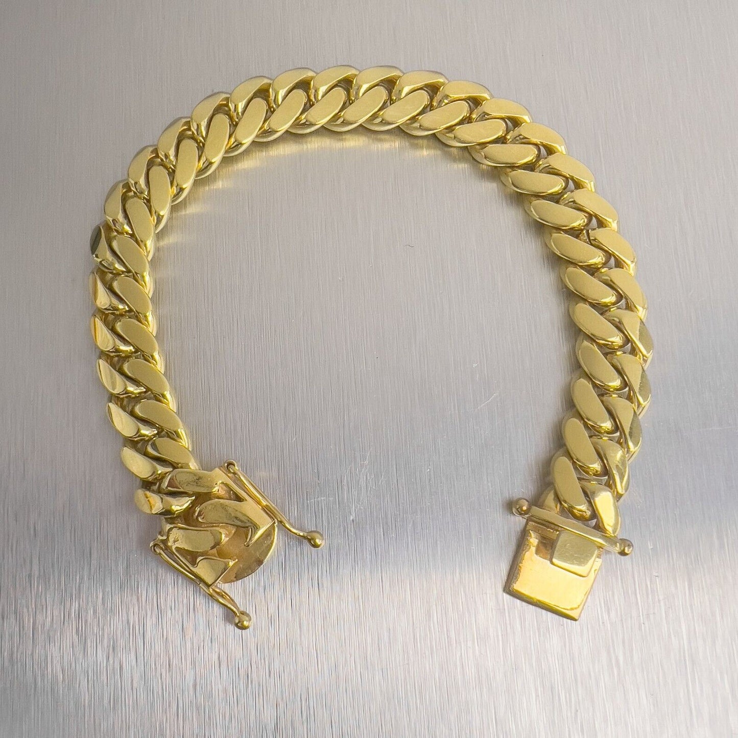 14k Yellow Gold Miami Cuban Link 12.50mm Box Clasp Bracelet 8.5 HEAVY –  Collectors Ridgewood