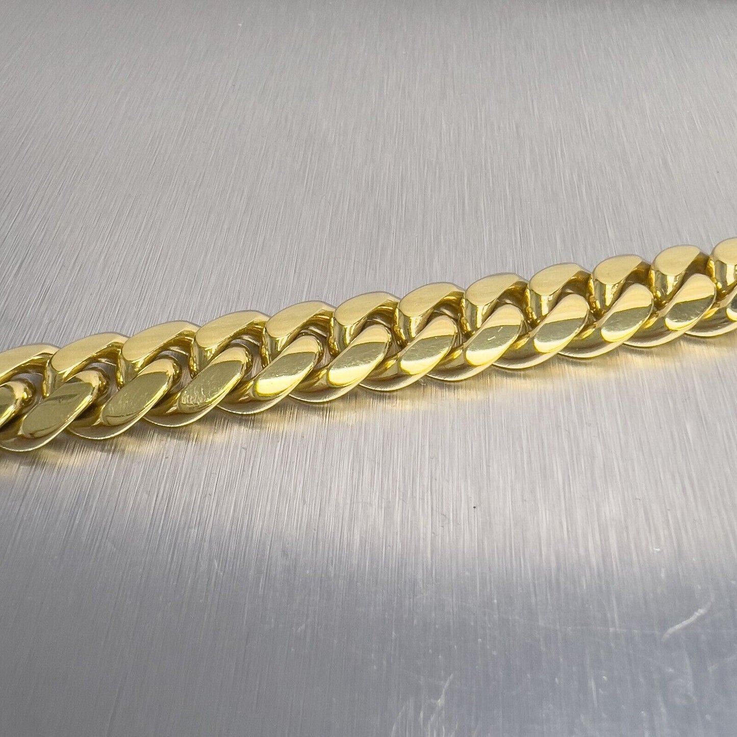 14k Yellow Gold Miami Cuban Link 12.50mm Box Clasp Bracelet 8.5" HEAVY 107.3g