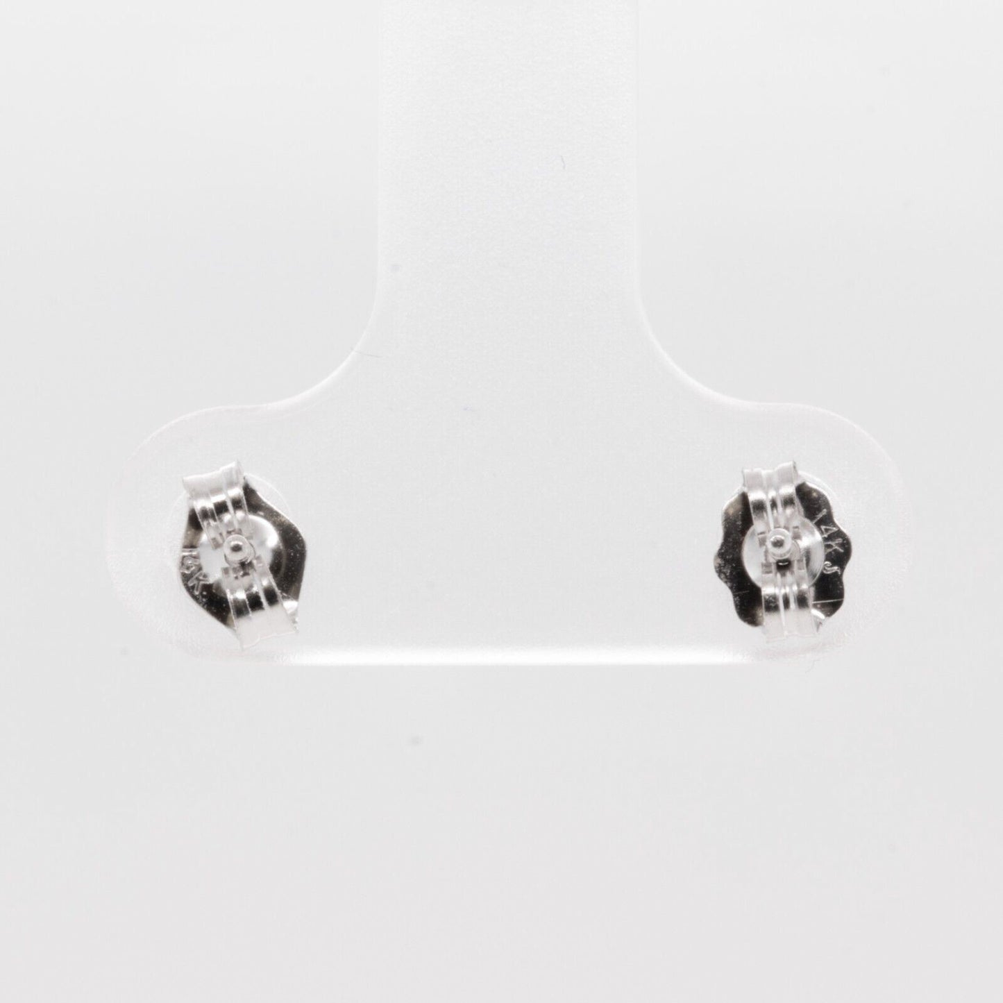 14k White Gold Round Diamond Basket Stud Earrings 0.40ctw G VS2