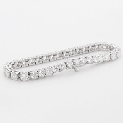 14k White Gold Diamond Tennis Bracelet 12.27ctw G SI1 6.50" 18.9g