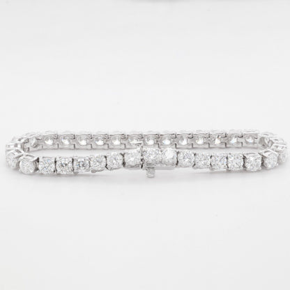 14k White Gold Diamond Tennis Bracelet 12.27ctw G SI1 6.50" 18.9g