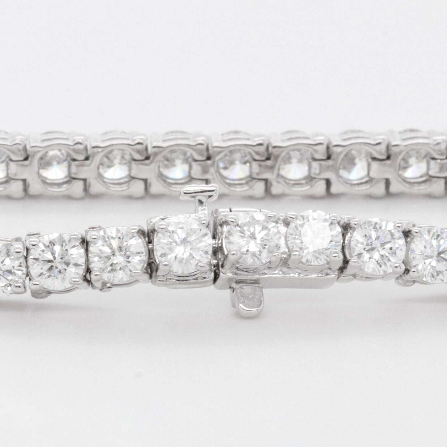 14k White Gold Diamond Tennis Bracelet 12.27ctw G SI1 6.50" 18.9g