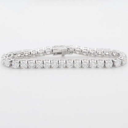 14k White Gold Diamond Tennis Bracelet 12.27ctw G SI1 6.50" 18.9g